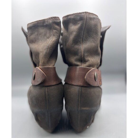 Sheridan Mia Distressed Brown Leather Ankle Boots Womens Size 39 - Picture 3 of 8